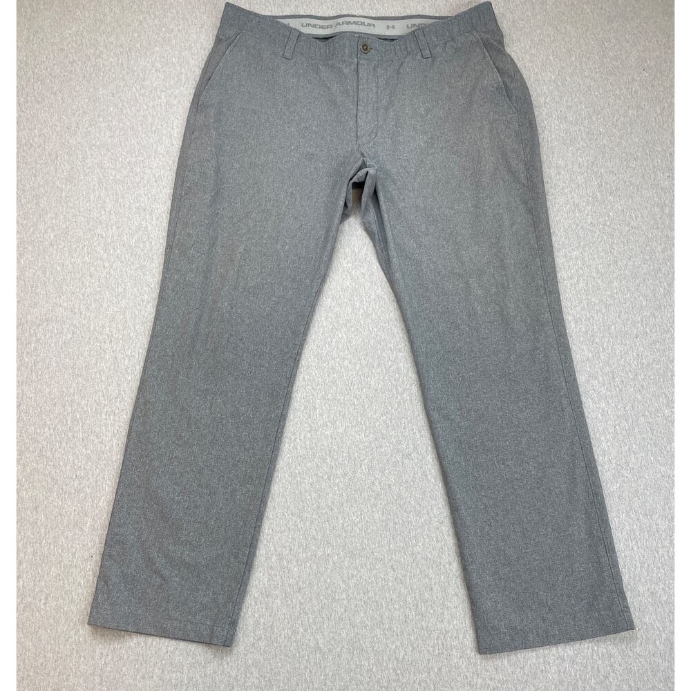 Under Armour Pants Mens 40‎ x 32 Gray Performance Flat Front Straight Fit Golf